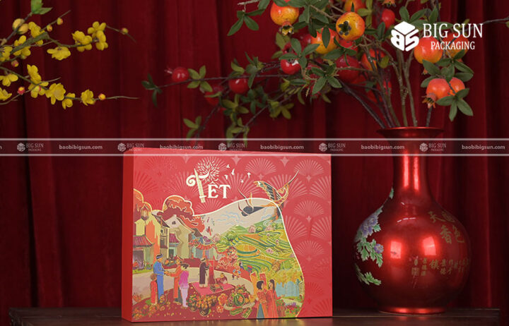in hộp quà Tết Tranh