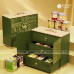 in hộp quà Tết nắp mở cửa sổ 3 tầng