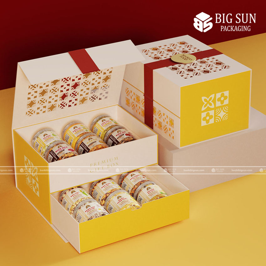 in hộp quà Tết thương hiệu
