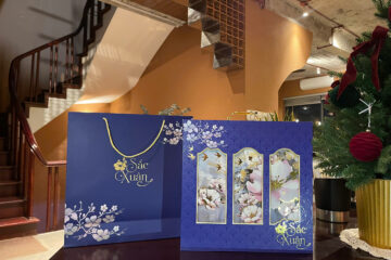 in hộp quà Tết Sắc Xuân Xanh