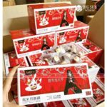 in hộp đựng táo đỏ kẹp sữa lạc đà