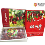 in hộp đựng táo đỏ Hàn Quốc