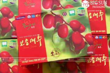 in hộp đựng táo đỏ Hàn Quốc