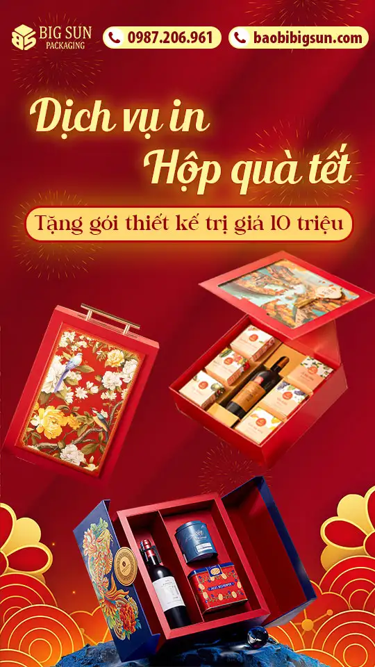 banner dịch vụ in hộp quà tết tại Big Sun