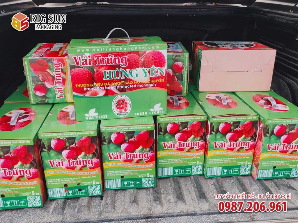 in thùng carton đựng vải trứng hưng yên