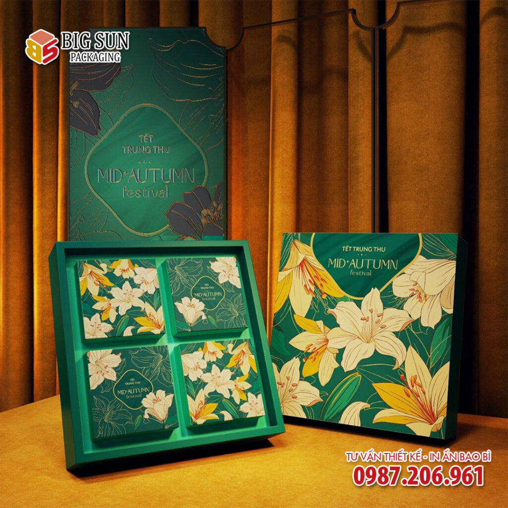 in hộp bánh trung thu Bách Hợp