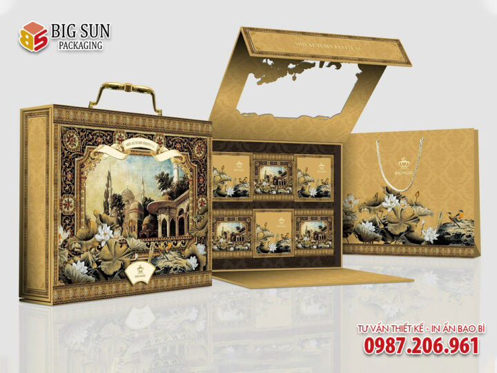 thiết kế mẫu in hộp bánh trung thu Bảo Ngọc Thịnh Vượng