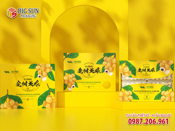 In hộp carton đựng nhãn Hoàng Kim