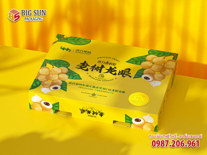 In hộp carton đựng nhãn Hoàng Kim