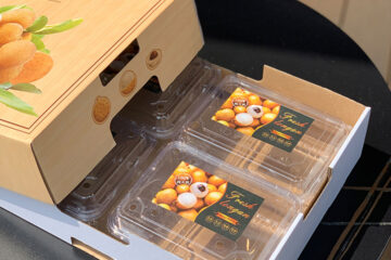 In hộp carton đựng nhãn vân gỗ