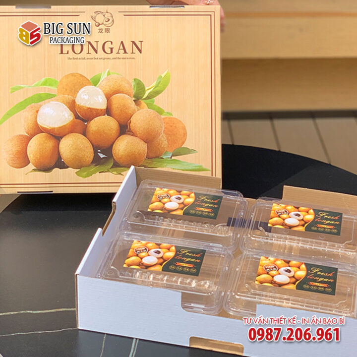 In hộp carton đựng nhãn vân gỗ