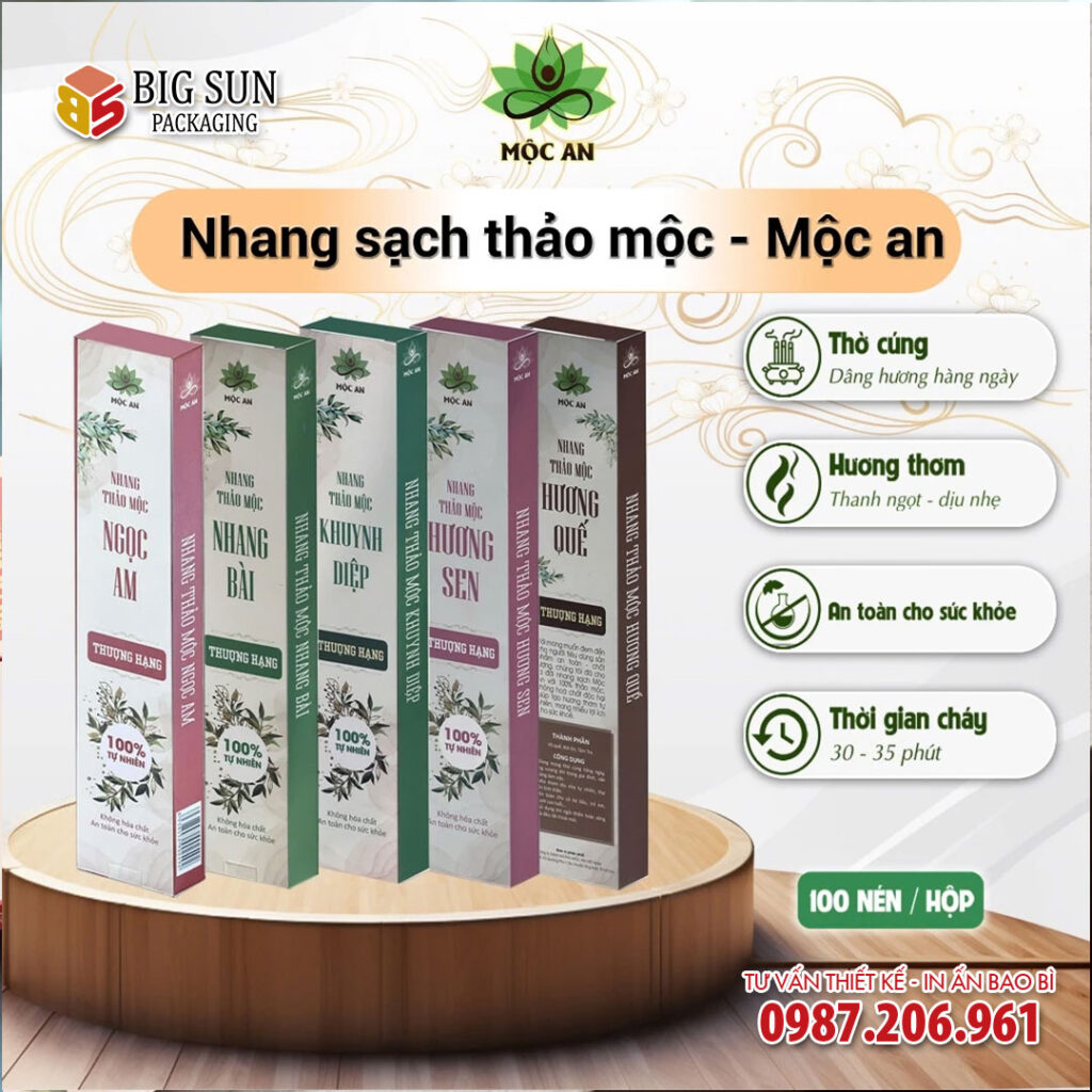 in hộp đựng nhang thảo mộc Mộc An