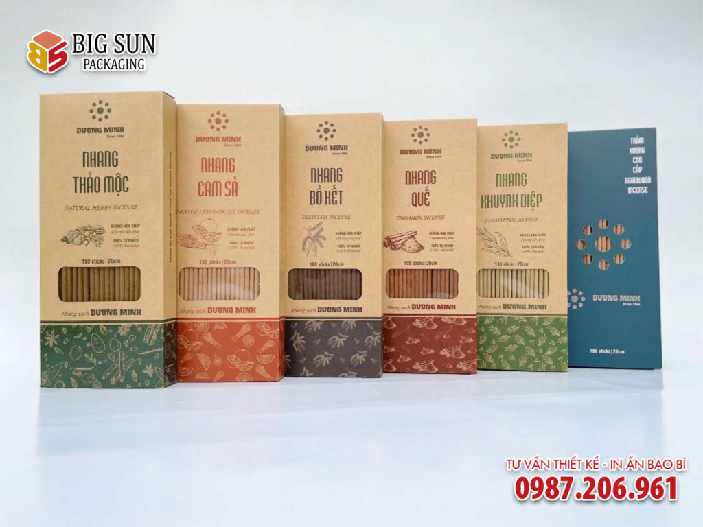 in hộp đựng nhang thảo mộc Dương Minh