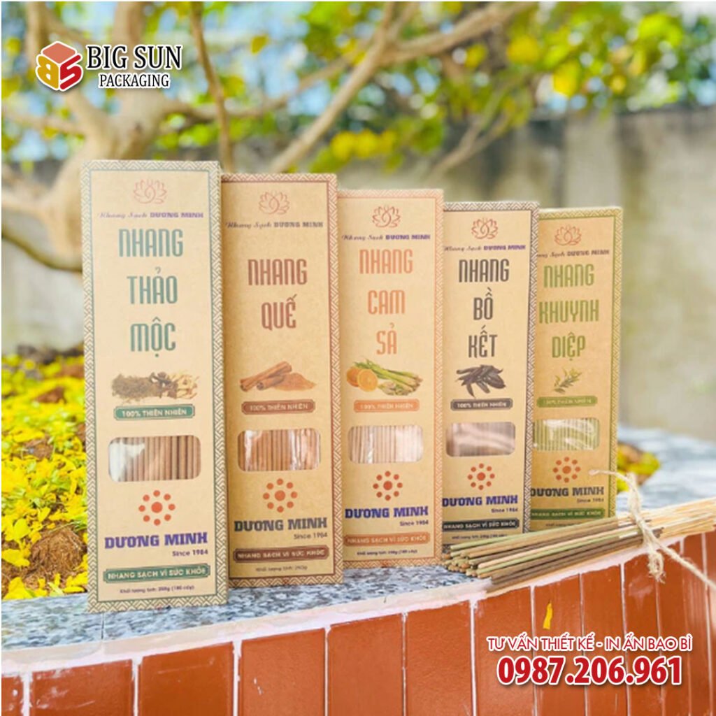in hộp đựng nhang thảo mộc Dương Minh
