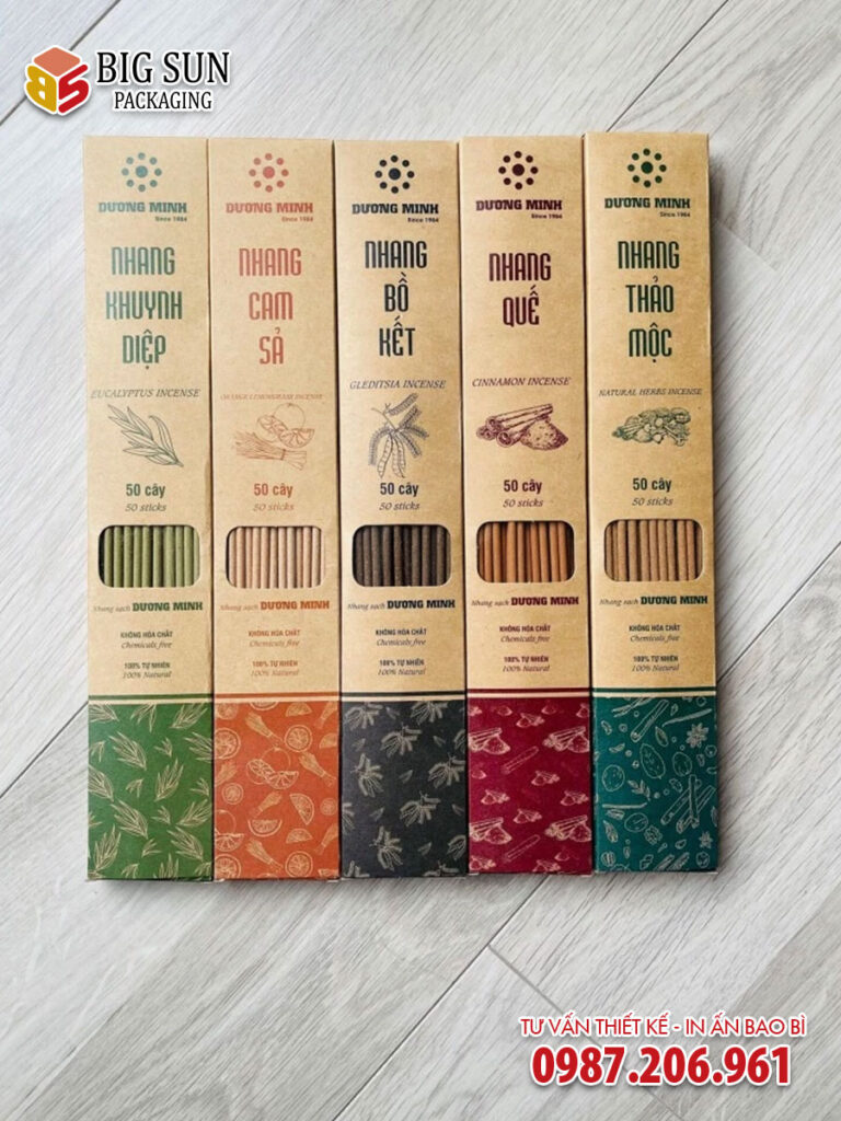 in hộp đựng nhang thảo mộc Dương Minh