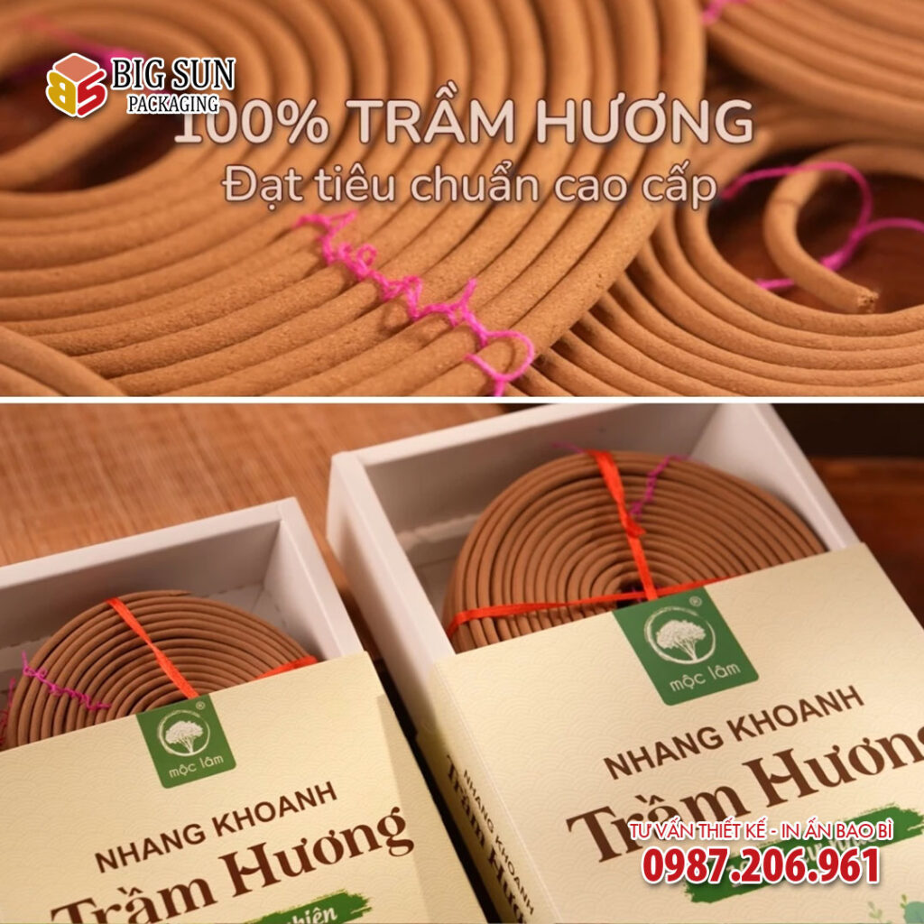 in hộp đựng nhang vòng trầm hương Mộc Lâm