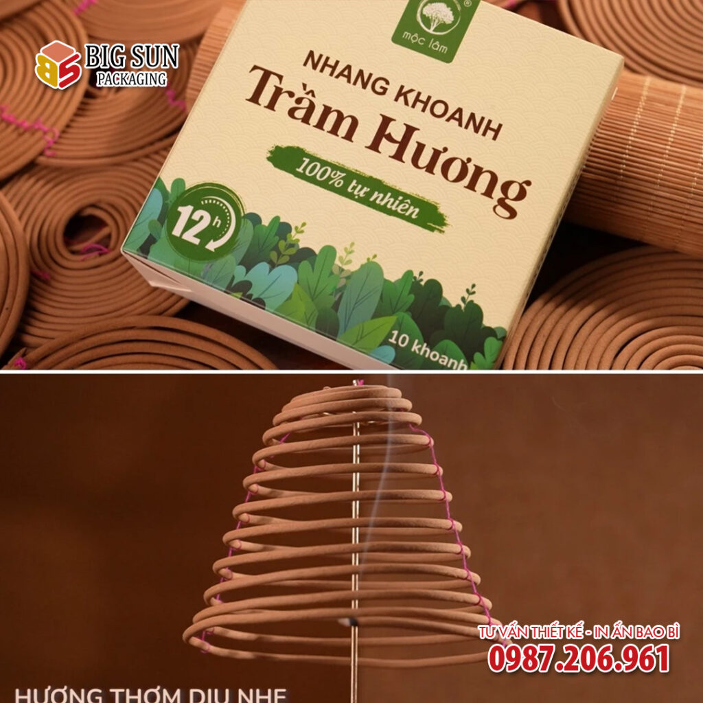 in hộp đựng nhang vòng trầm hương Mộc Lâm