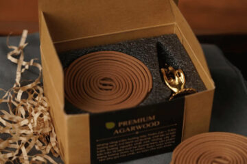 in hộp đựng nhang vòng trầm hương mộc thiên cát