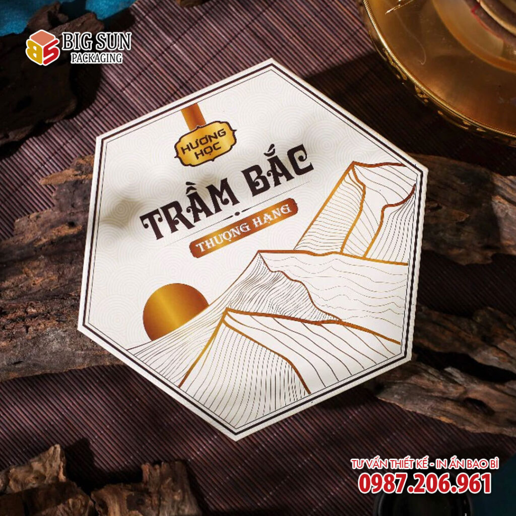 in hộp đựng nhang vòng trầm bắc Hương Học