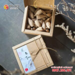 in hộp đựng nụ trầm hương Phú Thiên Ân