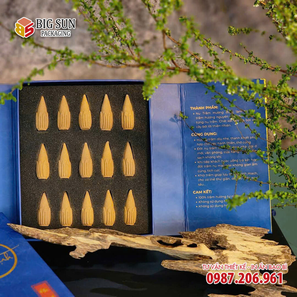 in hộp đựng nụ trầm hương - Tịnh