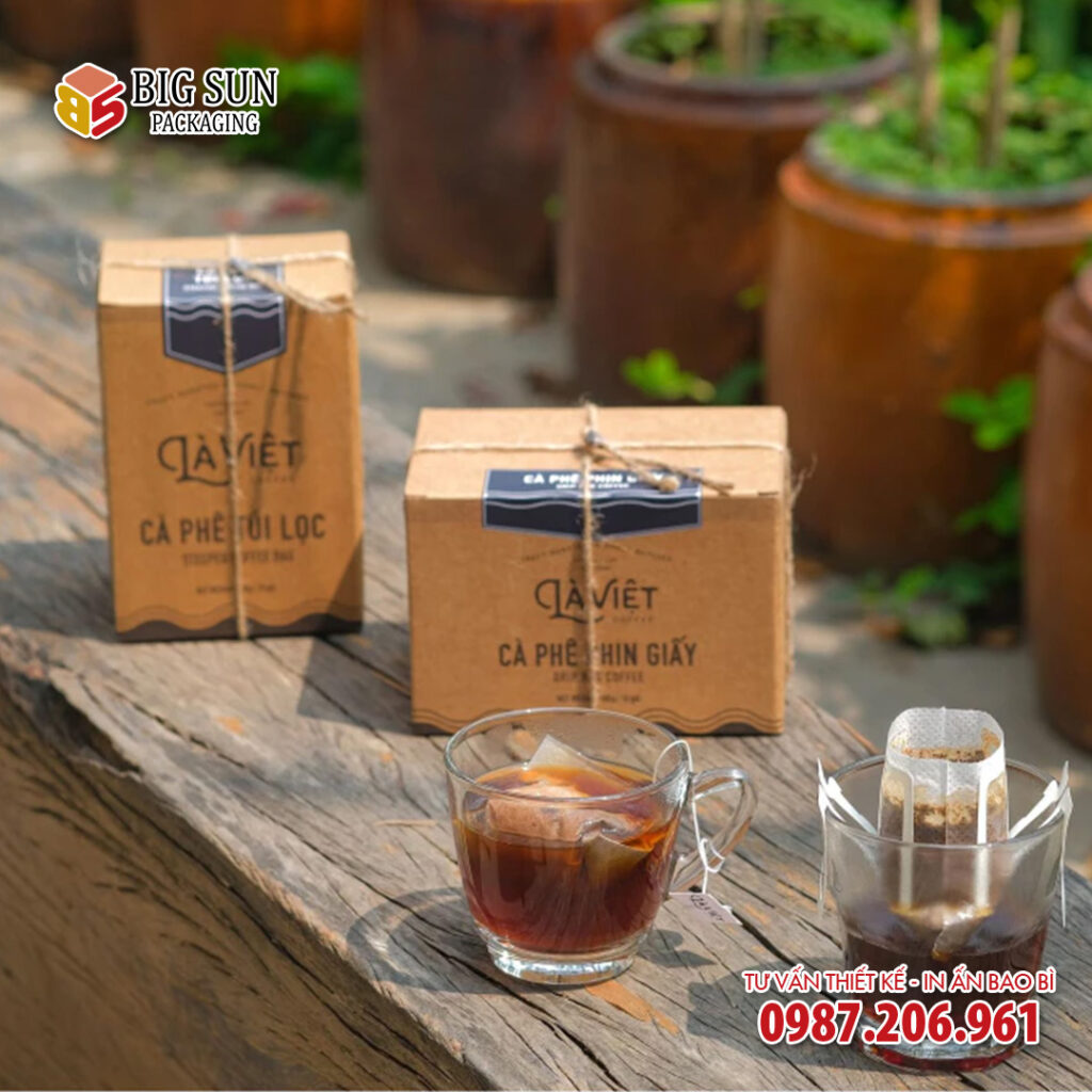 in hộp giấy đựng cà phê túi lọc Là Việt