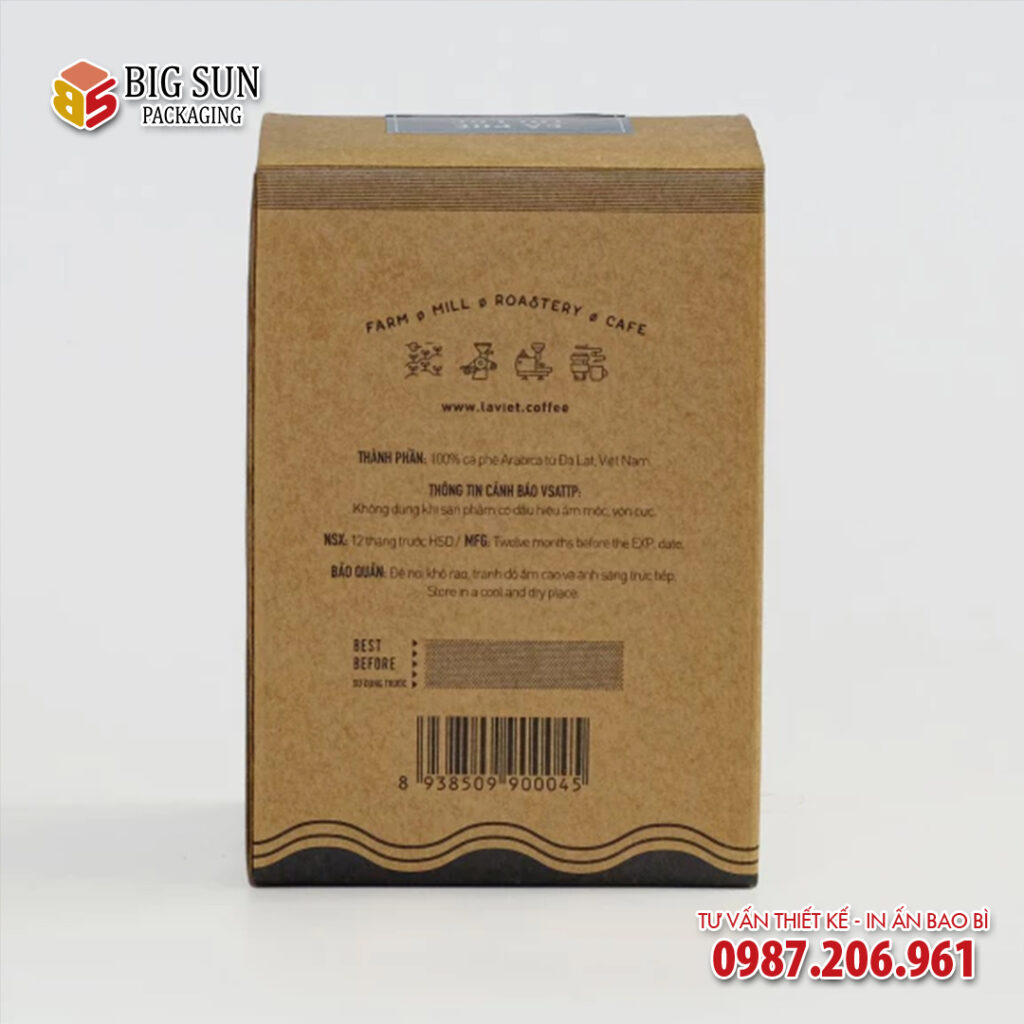 in hộp giấy đựng cà phê túi lọc Là Việt