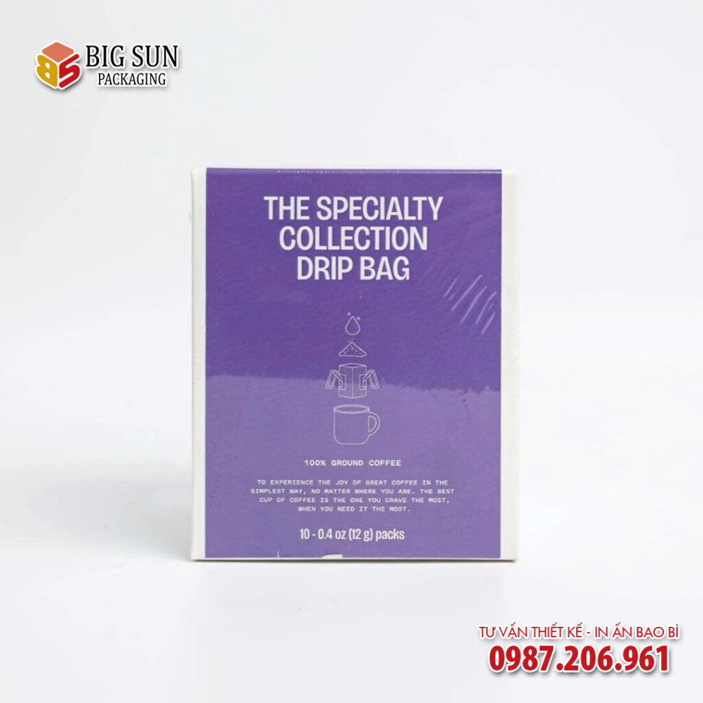 in hộp giấy đựng cà phê túi lọc Every Half