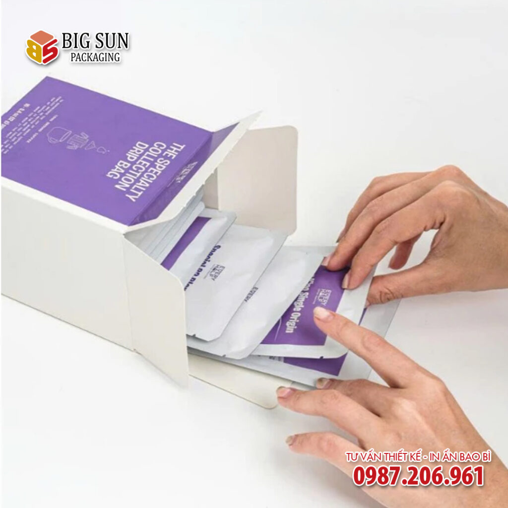 in hộp giấy đựng cà phê túi lọc Every Half