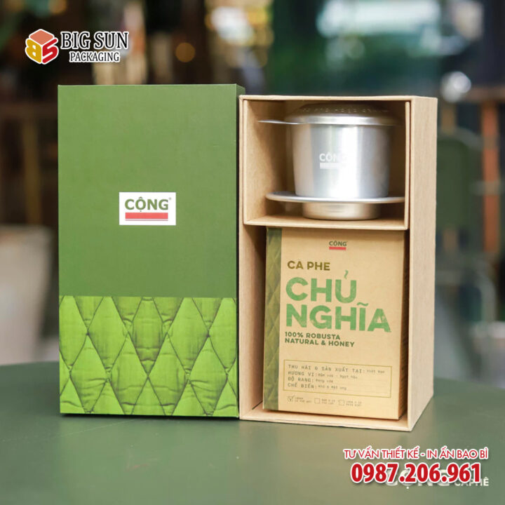 In hộp quà cà phê Cộng