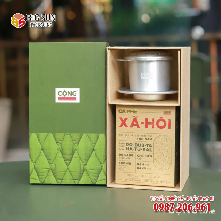 In hộp quà cà phê Cộng