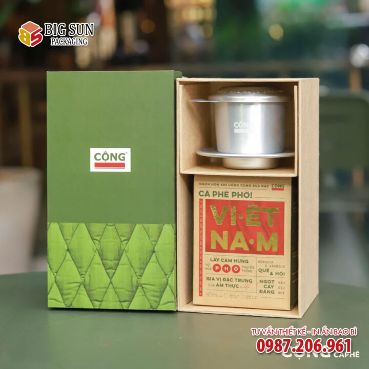 In hộp quà cà phê Cộng
