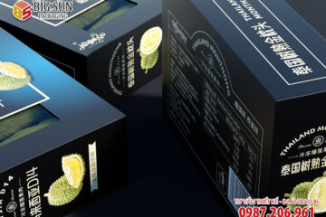 In hộp carton đựng sầu riêng thượng hạng