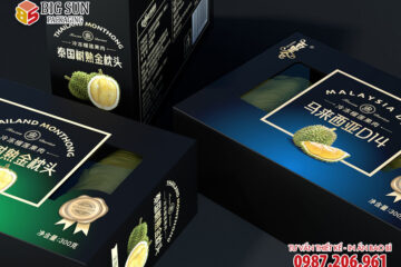 In hộp carton đựng sầu riêng thượng hạng