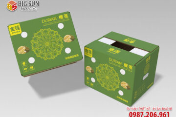 In thùng carton đựng sầu riêng Kim Liên