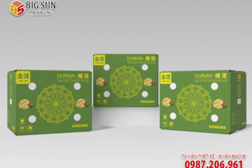 In thùng carton đựng sầu riêng Kim Liên