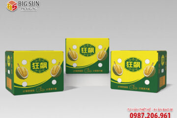 In thùng carton đựng sầu riêng Cuồng Phong
