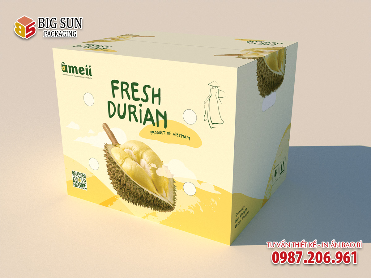 In thùng carton đựng sầu riêng Ameii In thùng carton đựng sầu riêng Ameii