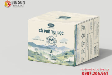 in hộp giấy đựng cà phê túi lọc ban mê