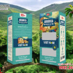 in hộp giấy đựng cà phê chồn Bản F&B