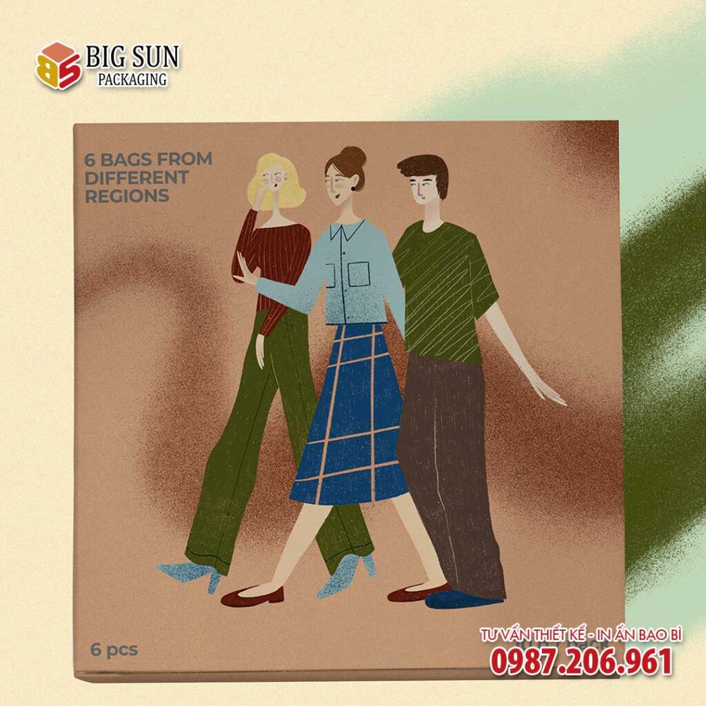 mẫu in hộp giấy đựng cà phê độc đáo