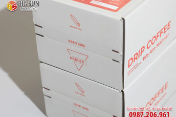 in hộp giấy đựng cà phê drip coffee