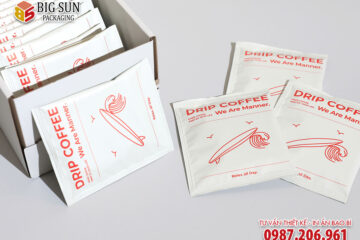 in hộp giấy đựng cà phê drip coffee