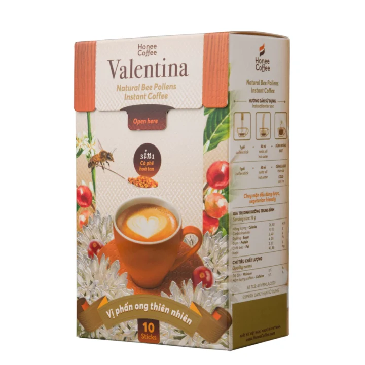 In hộp giấy đựng cà phê Valentina