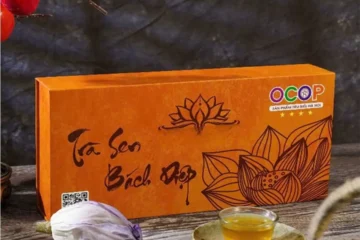 In hộp trà sen Bách Diệp OCOP