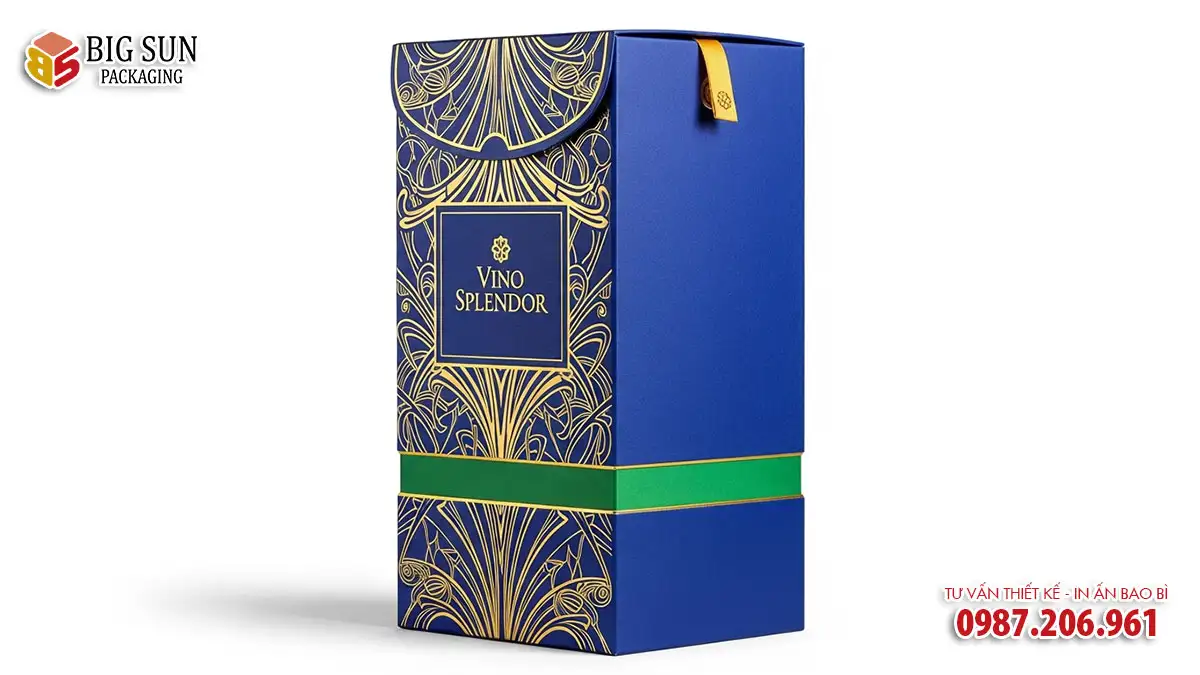 in hộp giấy đựng rượu
