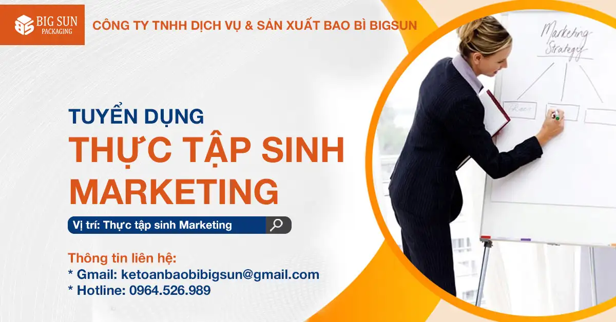 Big Sun tuyển dụng thực tập sinh marketing