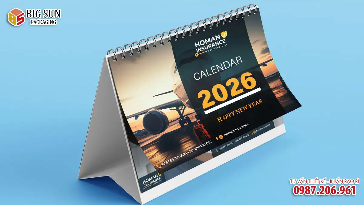 in lịch để bàn