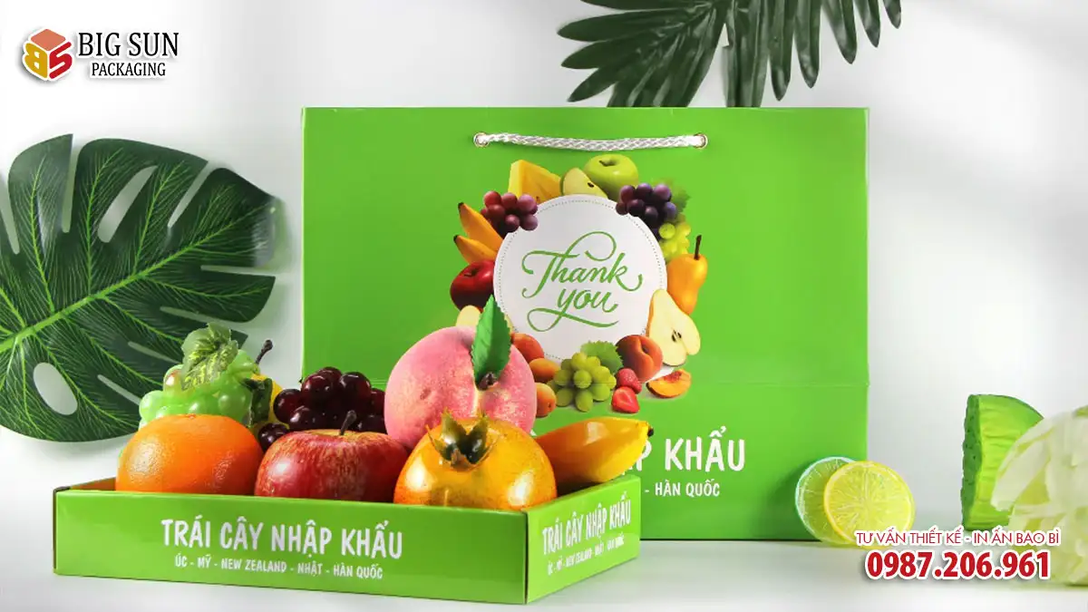 in túi giấy đựng hoa quả