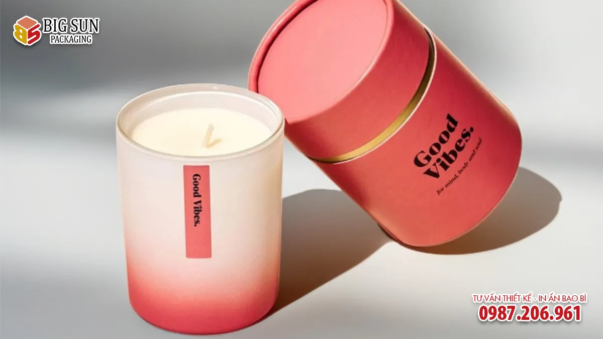 Hộp trụ tròn đựng nến thơm